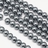 Eco-Friendly Dyed Glass Pearl Round Beads Strands HY-A002-10mm-RB077-1