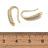 Rack Plating Brass Micro Pave Clear Cubic Zirconia Earring Hooks KK-A231-02G-3