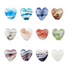 Cheriswelry 24Pcs 12 Colors Handmade Lampwork Beads LAMP-CW0001-03-10