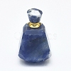 Faceted Natural Sodalite Openable Perfume Bottle Pendants G-E556-11A-2