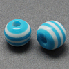 Round Striped Resin Beads RESI-R158-20mm-05-1