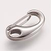 304 Stainless Steel Push Gate Snap Keychain Clasp Findings STAS-F083-07P-2