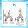 Rainbow Cotton Tassel Keychain KEYC-WH0029-45B-2