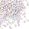 Opaque Acrylic Flat Round Beads X-SACR-Q100-M034-1