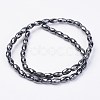 Non-magnetic Synthetic Hematite Beads Strands G-F396-13-5x8mm-2