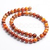 Dyed Natural Imperial Jasper Round Bead Strands G-M274-04-4mm-2