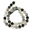 Natural Tourmalinated Quartz Beads Strand G-I376-A23-01-2