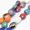 Pearl Luster Plated Glass Beads Strands EGLA-J107-M01-1
