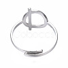304 Stainless Steel Toggle Clasp Shape Open Cuff Ring RJEW-T023-85P-2