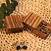 Square Wood Cufflinks Gift Storage Magnetic Boxes PW-WG77A80-01-2