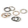 Beadthoven 24Pcs 6 Styles Zinc Alloy Spring Gate Rings FIND-BT0001-25-23