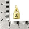 Brass Micro Pave Cubic Zirconia Charms KK-M283-28C-02-3