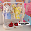 Plastic Doll Clothes Drying Laundry Rack Set DIY-WH0304-527A-4