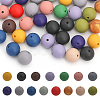 CHGCRAFT 90Pcs 15 Styles Food Grade Eco-Friendly Silicone Beads SIL-CA0001-69-1