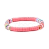 Handmade Polymer Clay Heishi Beads Stretch Bracelets Set BJEW-JB07516-10