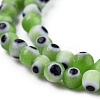 Handmade Evil Eye Lampwork Round Bead Strands LAMP-L055-4mm-M-4