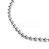 Non-Tarnish 304 Stainless Steel Ball Chain Necklace NJEW-D045-03P-2