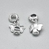 925 Sterling Silver European Dangle Charms STER-I019-38AS-2