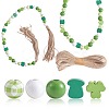 150Pcs 5 Styles Saint Patrick's Day Wood European Beads Set WOOD-SZ0001-27-1