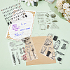 CRASPIRE 4Pcs 4 Styles Tableware Clear Silicone Stamps DIY-CP0009-80A-4