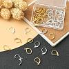 50Pcs 2 Color Brass Leverback Earring Findings KK-YW0002-07-5