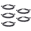 Adjustable Natural Lava Rock Braided Bead Bracelets BJEW-F369-A02-1