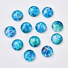 Luminous Constellation Pattern Glass Cabochons X-GGLA-WH0001-02-1