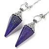 Natural Lapis Lazuli Hexagonal Pointed Dowsing Pendulums G-P552-05P-05-2