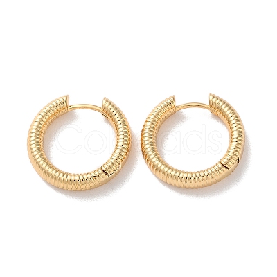 Spiral Rings Brass Hoop Earrings for Women EJEW-B056-02G-04-1