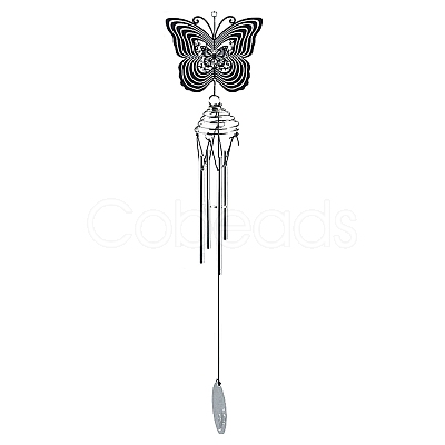 Non-Tarnish Butterfly Stainless Steel Wind Spinners PW-WG39737-01-1