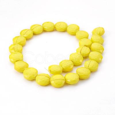 Pearl Luster Plated Glass Bead Strands EGLA-E036-PL02-1