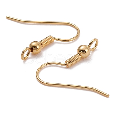 Brass Earring Hooks KK-F824-017G-1