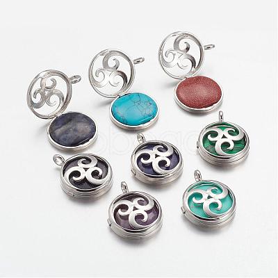 Natural & Synthetic Gemstone Pendants G-G910-I-1