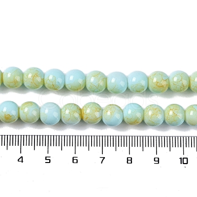 Baking Paint Glass Bead Strands GLAA-H031-01B-08-1