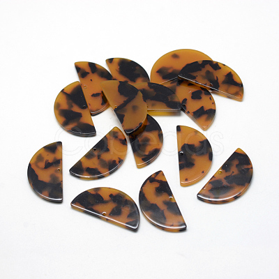 Cellulose Acetate(Resin) Semi Circle Pendants X-KY-S111B-A301-1