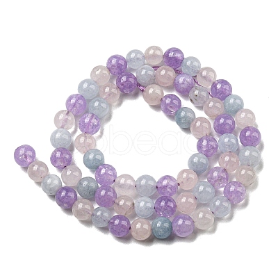 Natural Aquamarine & Rose Quartz & Amethyst Beads Strands G-D0013-68-6MM-1