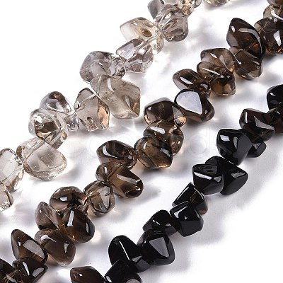 Natural Smoky Quartz Beads Strands G-B072-A01-02-1