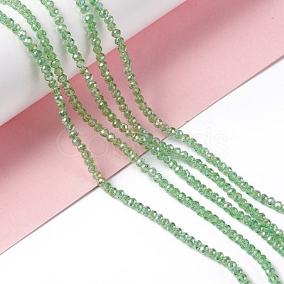 Electroplate Glass Beads Strands X-EGLA-R048-2mm-10-1