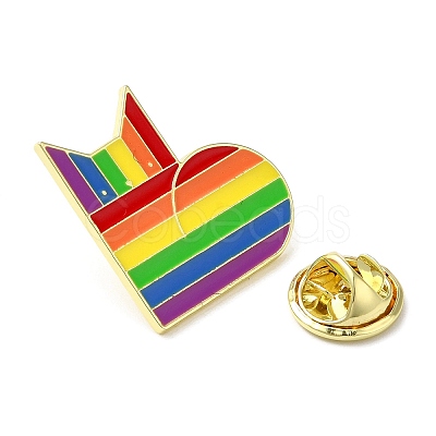 Pride Rainbow Enamel Pins JEWB-Z011-01D-G-1