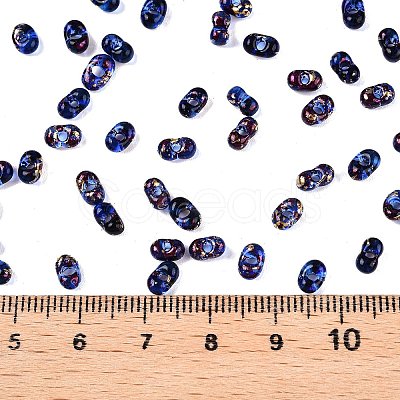 Picasso Spray Painted Glass Seed Beads SEED-T006-04-9-1