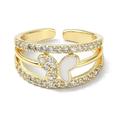 Rack Plating Real 18K Gold Plated Brass Rings RJEW-B054-01G-02-1