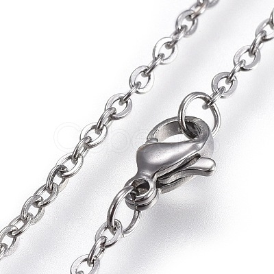 304 Stainless Steel Pendant Necklaces NJEW-L150-20-1