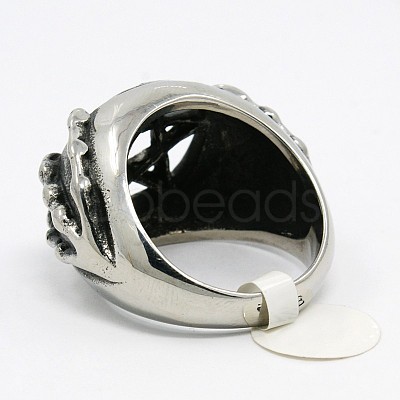 Personalized 304 Stainless Steel Star Rings for Men RJEW-F015-18-1