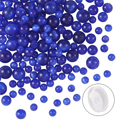 DIY Round Cat Eye Beads Bracelet Making Kit DIY-SZ0006-56E-1