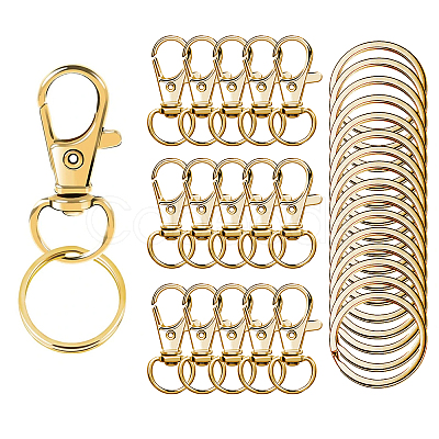 25Pcs Alloy Split Key Rings PALLOY-CJ0002-69-1