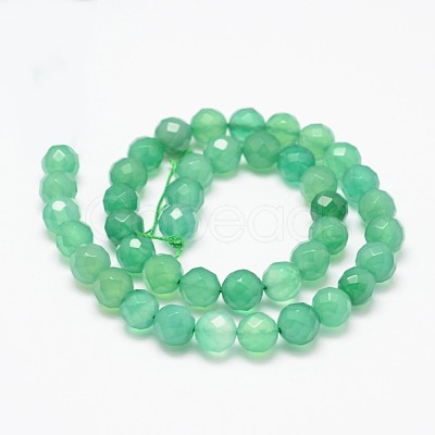 Natural Green Onyx Agate Beads Strands G-K115-23F-8mm-1