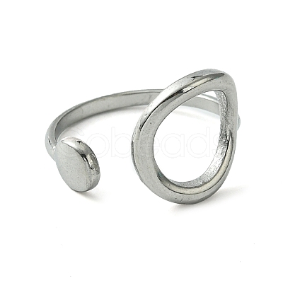 Non-Tarnish 304 Stainless Steel Open Cuff Ring RJEW-L110-015P-1