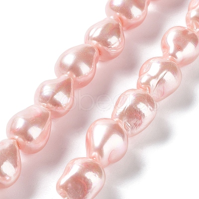 Electroplated Shell Pearl Beads Strands BSHE-G035-01B-03-1