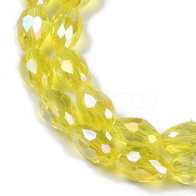 Transparent Electroplate Glass Beads Strands EGLA-N013-T8mm-B26-1