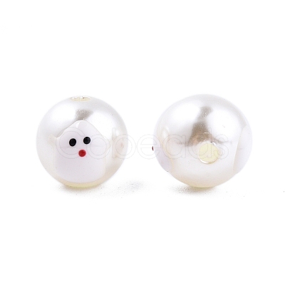 Halloween Opaque ABS Plastic Imitation Pearl Enamel Beads KY-G020-01O-1